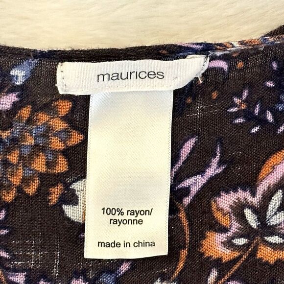 Maurices Bohemian Floral Print Kimono Cover Up Sz OS - Picture 4 of 7